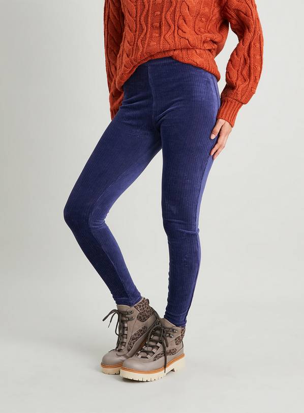 Buy Petrol Blue Corduroy Leggings 10, Leggings