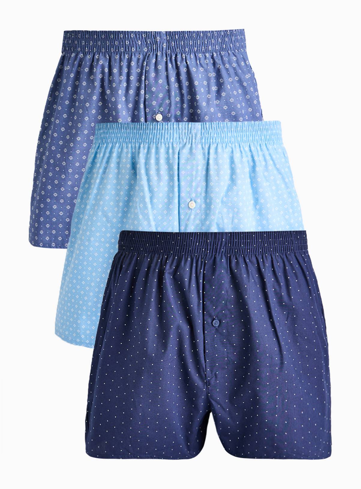 Geo Printed Woven Boxers 3 Pack XXL - Image 1