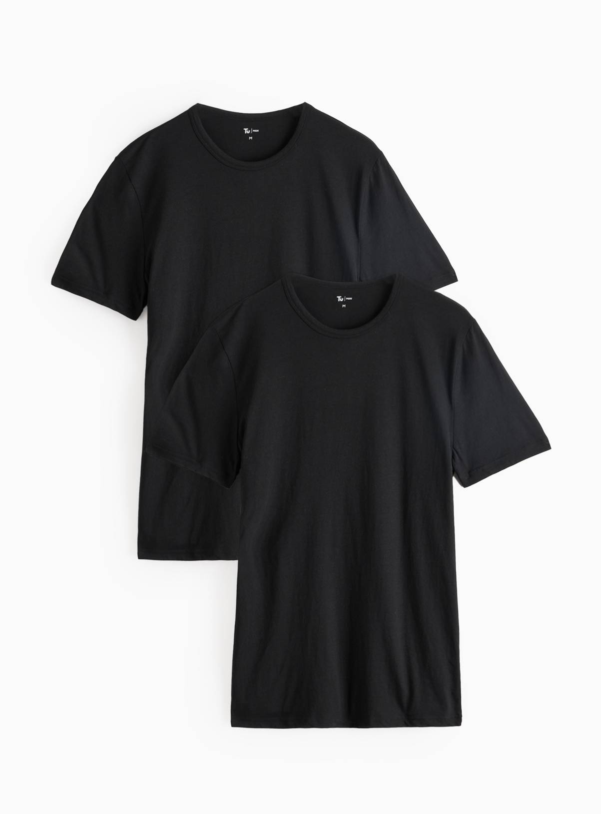Black Crew Neck T-Shirts 2 Pack XL - Image 1