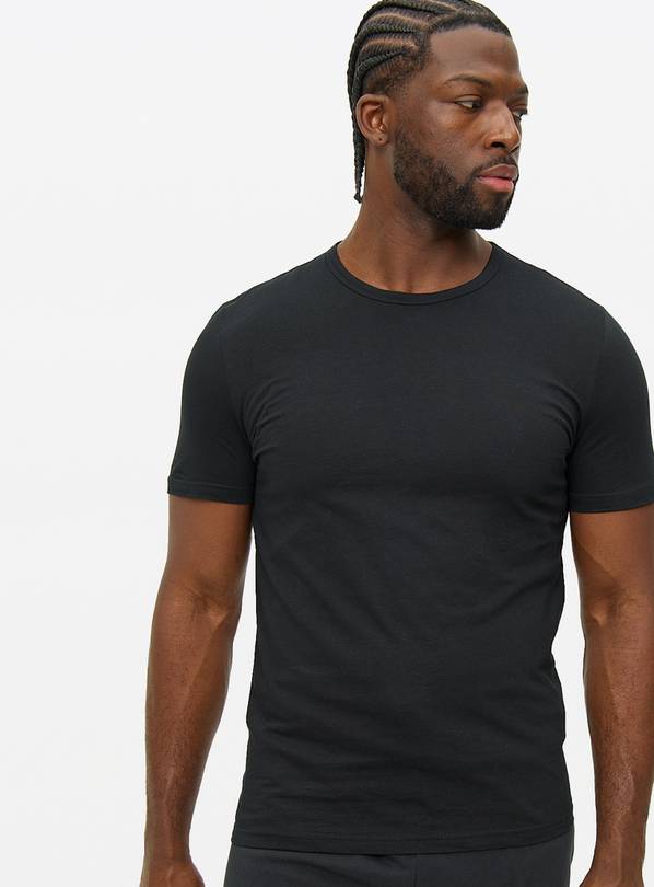 Men's Premium Crew Neck T-Shirts - Black 2 Pack