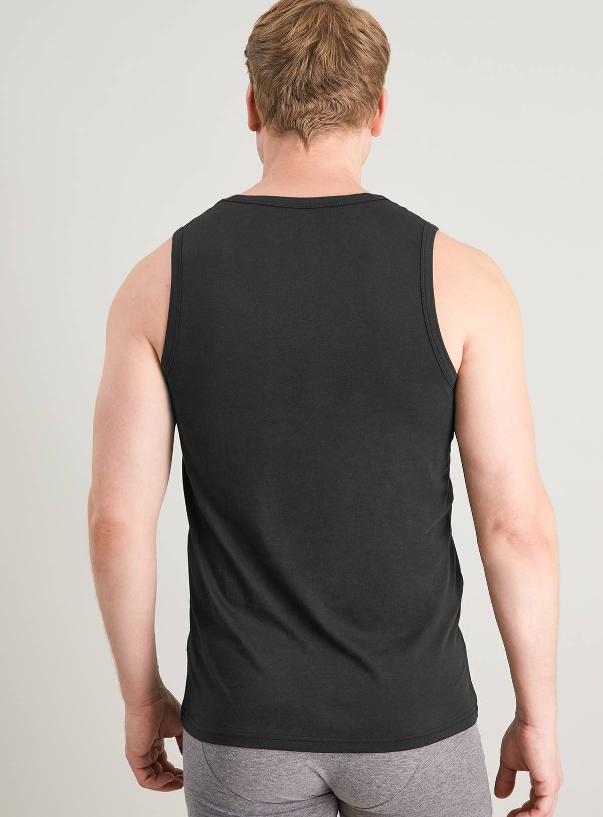 Black Sleeveless Vests 2 Pack M - Image 3