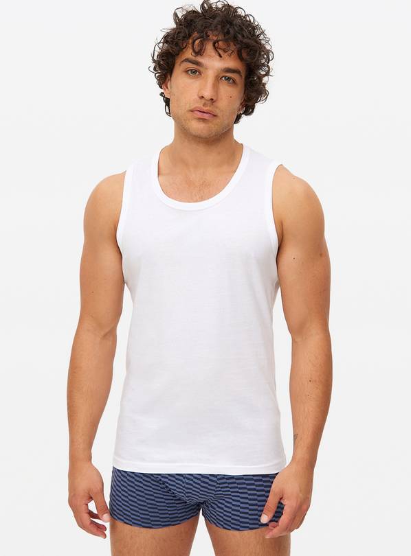 White Sleeveless Vest 2 Pack XL