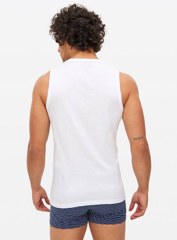 Buy White Sleeveless Vest 2 Pack XS Underwear Tu