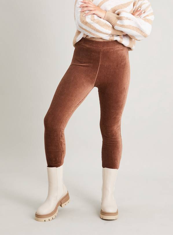 Buy Brown Corduroy Leggings 16, Leggings