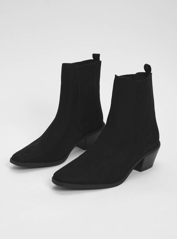 Buy Black Faux Suede Western Boots - 3 | Boots | Argos