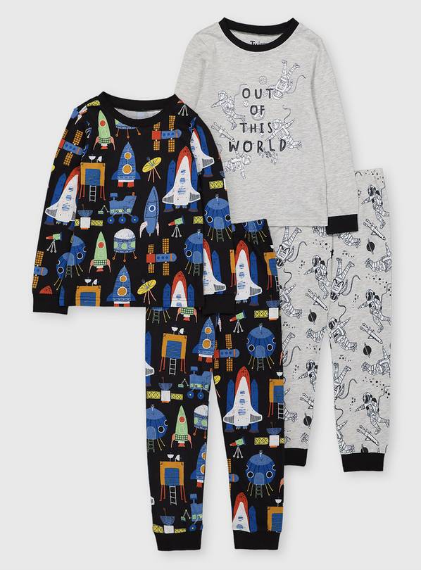 Buy Space Print Snuggle Fit Pyjamas 2 Pack 56 years Multipacks Argos