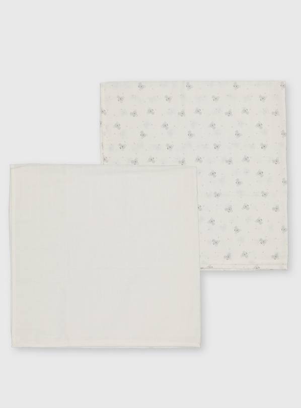 Cream & Koala Extra Large Muslin Squares 2 Pack One Size