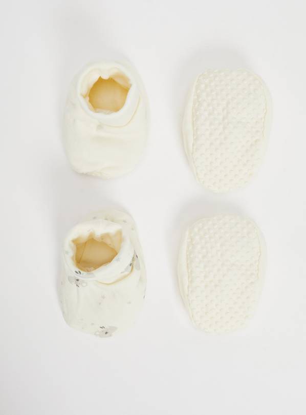 Koala & Plain Booties 2 Pack Up to 3 mths