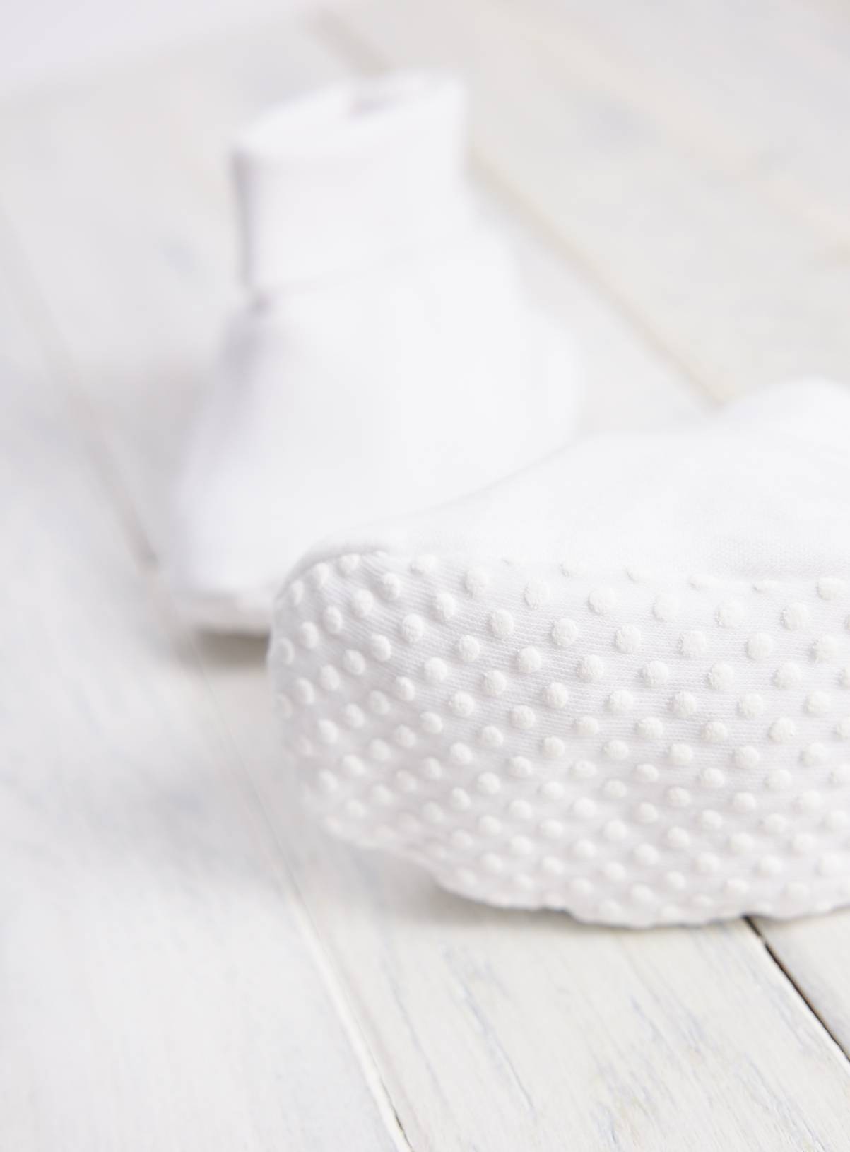 Plain White Booties 2 Pack Up to 1 mth - Image 2