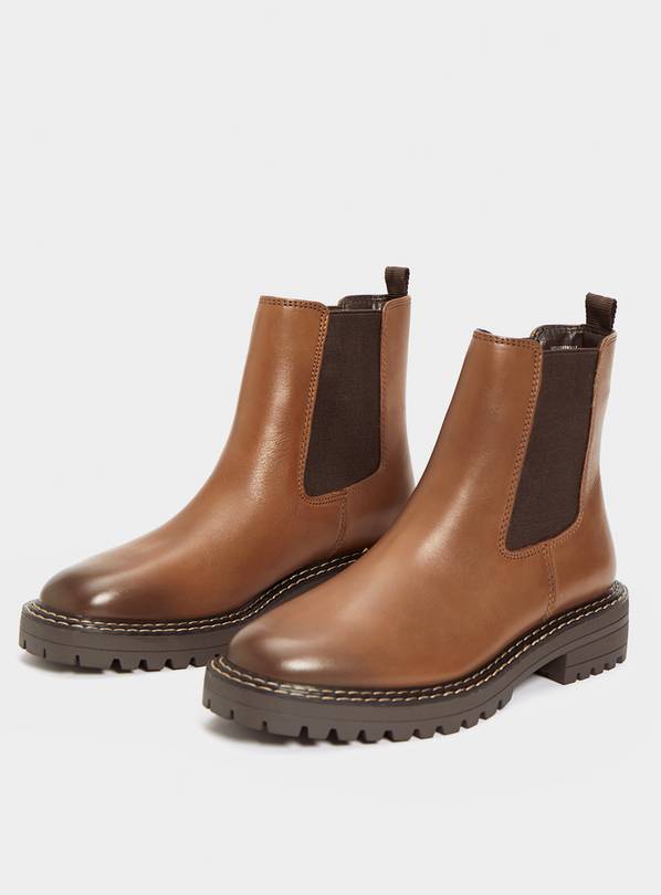 Buy Tan Leather Chelsea Boots 8 Boots Argos