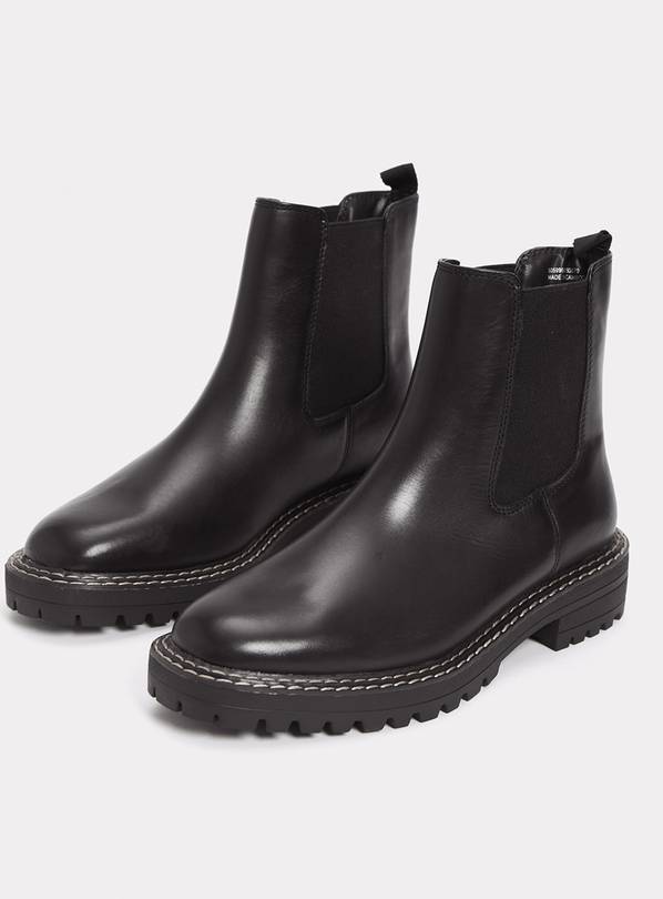 Buy Black Leather Chelsea Boots - 7 | Boots | Argos