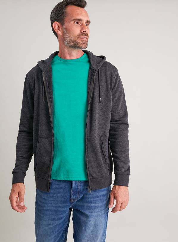 Buy Charcoal Grey Zip-Through Hoodie - M | Sweatshirts and hoodies | Argos