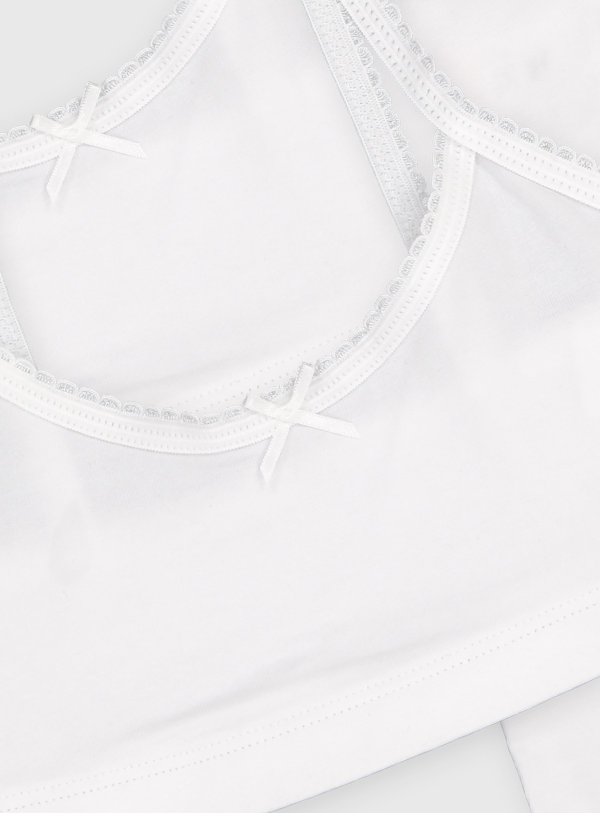 White Crop Tops 5 Pack 6-7 years - Image 2 thumbnail