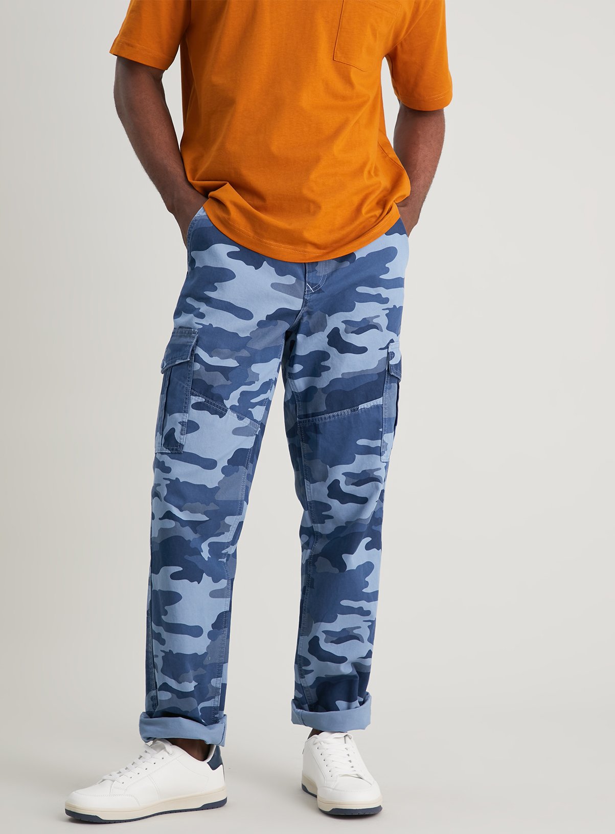 camo print cargo trousers