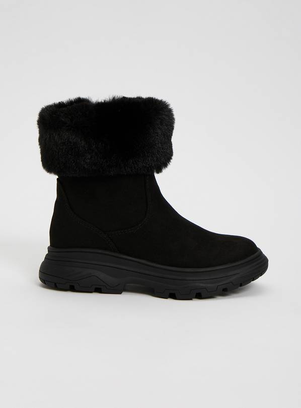 Suede faux fur on sale boots