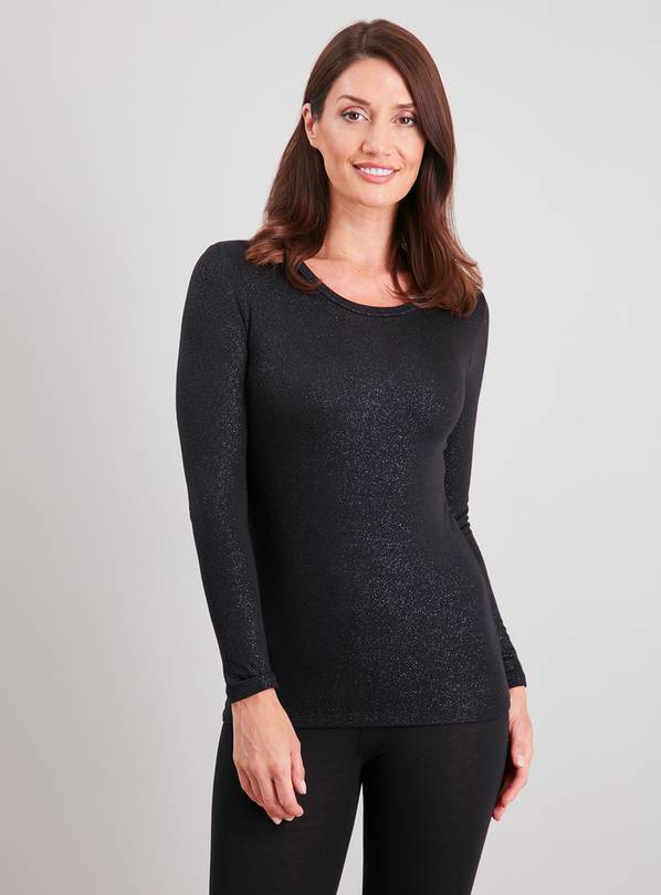 Buy Heat Active Black Sparkly Maximum Warmth Thermal Top - 18, Thermals