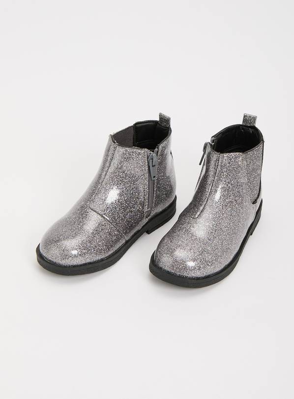 Buy Silver Glitter Chelsea Boot 4 Occasionwear Argos