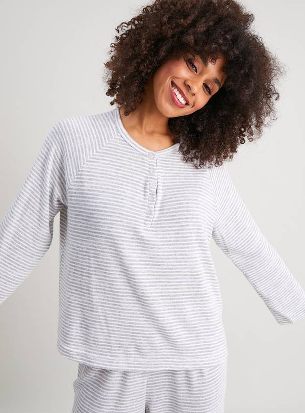 Buy Grey Stripe Soft Knit Henley Pyjamas 18 Pyjamas Argos