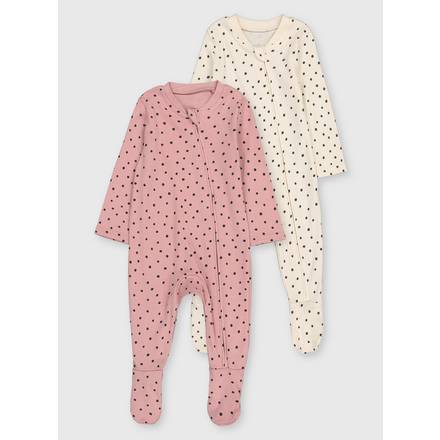 Buy Dotty Sleepsuits 2 Pack 9 12 Months Sleepsuits And Pyjamas Argos