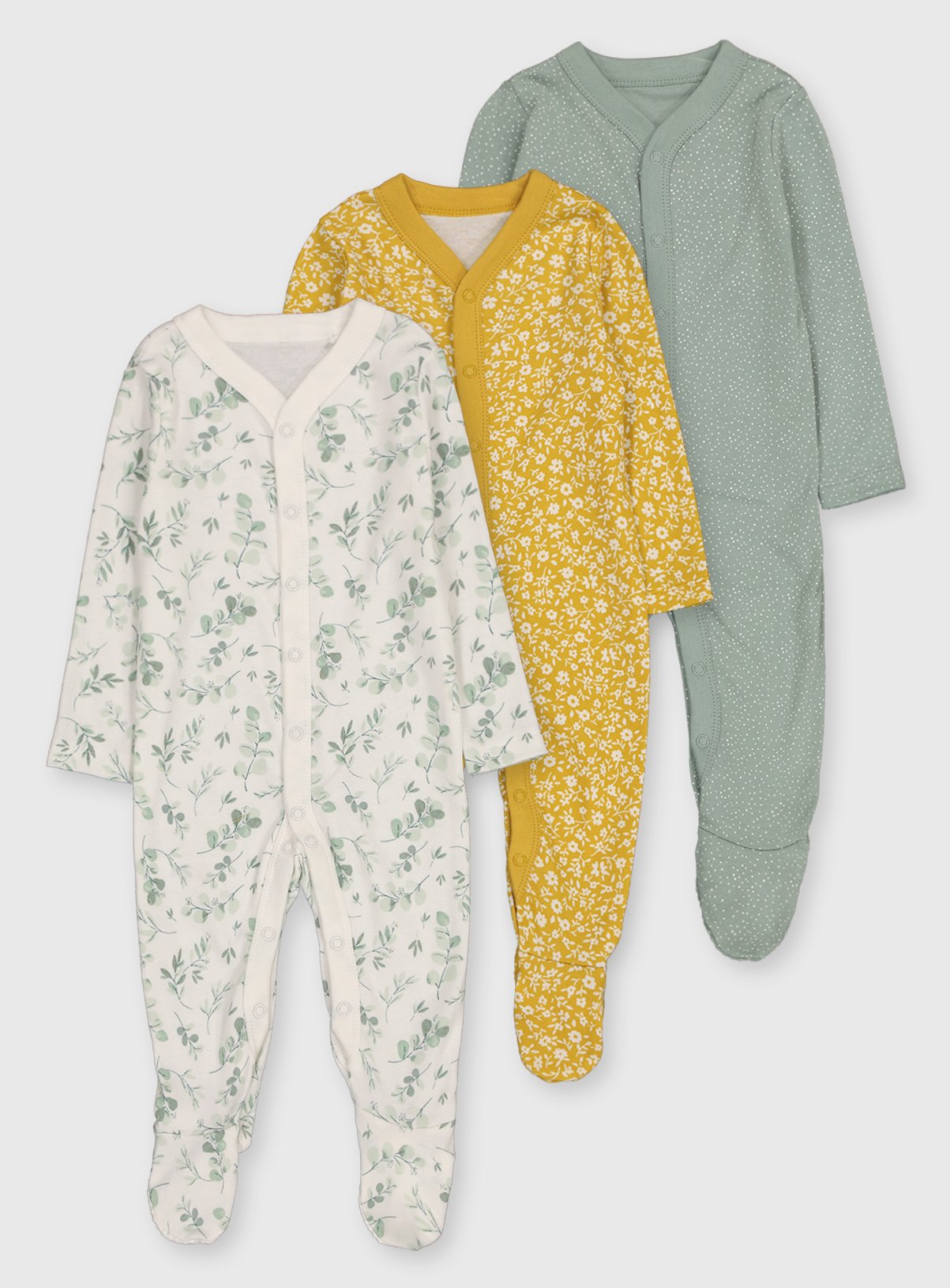 Buy Floral Sleepsuits 3 Pack 9 12 Months Sleepsuits And Pyjamas Argos
