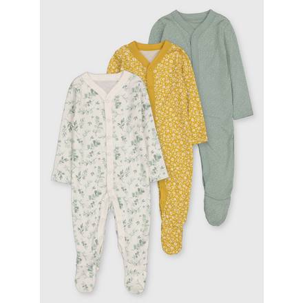 Buy Floral Sleepsuits 3 Pack 9 12 Months Sleepsuits And Pyjamas Argos