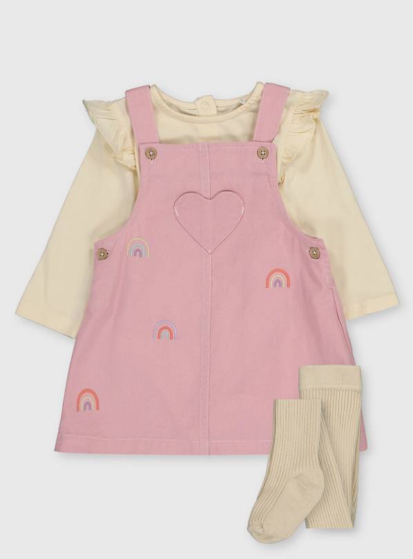Buy Pink Pinafore, Bodysuit & Tights 1218 months Dresses Argos