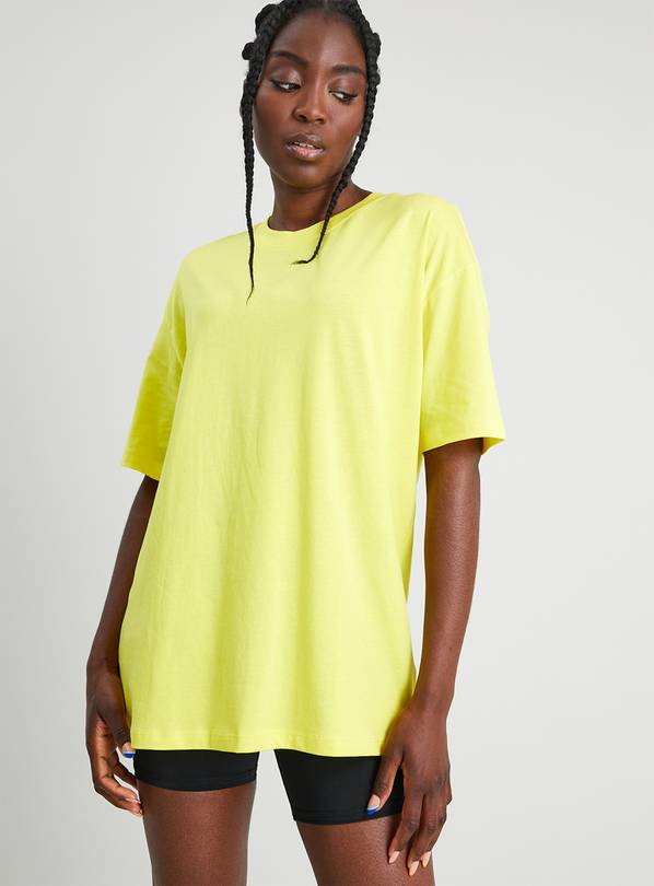 Buy Bright Yellow Boyfriend TShirt 18 Tshirts Argos
