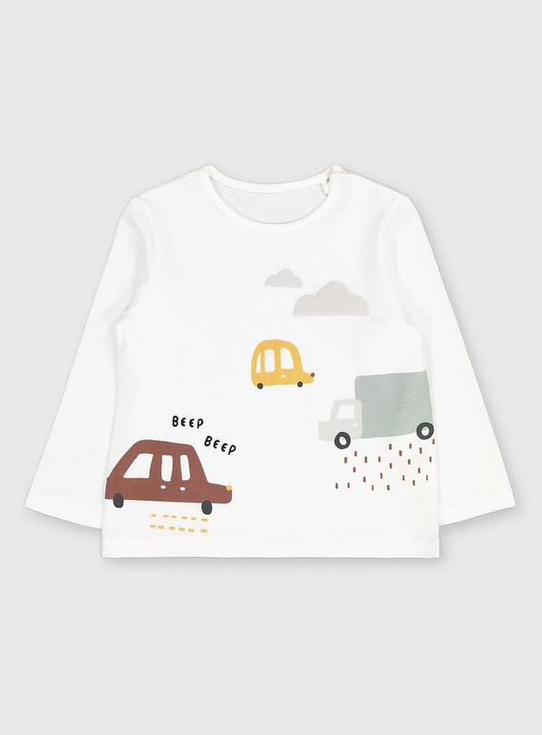 Buy Cream Transport Print TShirt 1218 months Tops and tshirts Argos