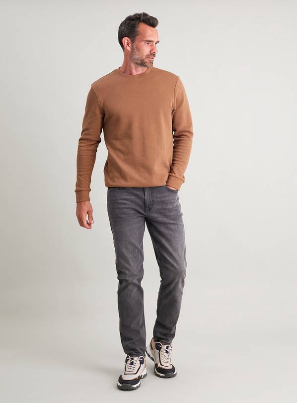 Buy Grey Washed Slim Fit Denim Jeans 38R Jeans Argos