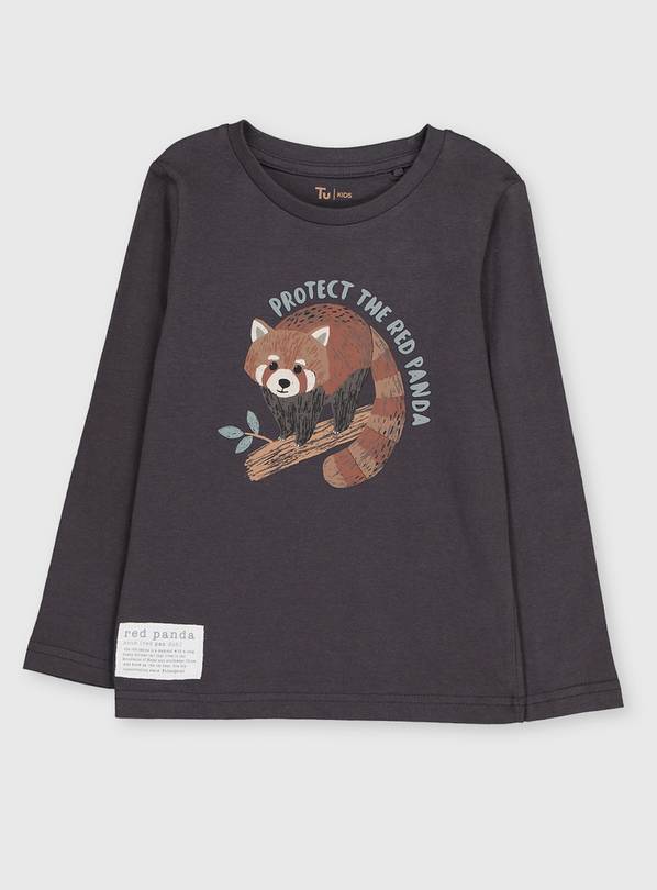 Buy Grey Red Panda Endangered Species Top - 5-6 years | T-shirts and