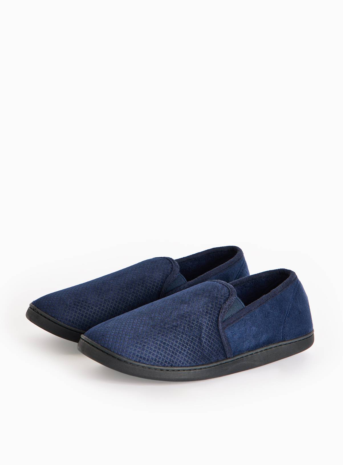 Navy Diagonal Square Full Slippers With Arch Support 8 - Image 1