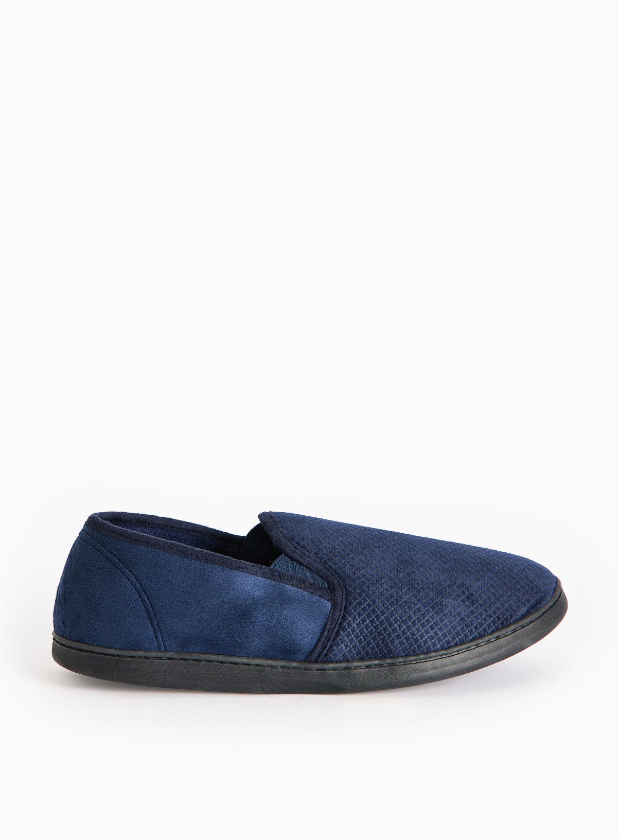 Navy Diagonal Square Full Slippers With Arch Support 8 - Image 2 thumbnail
