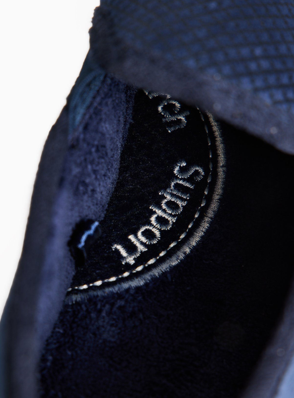 Navy Diagonal Square Full Slippers With Arch Support 8 - Image 3 thumbnail
