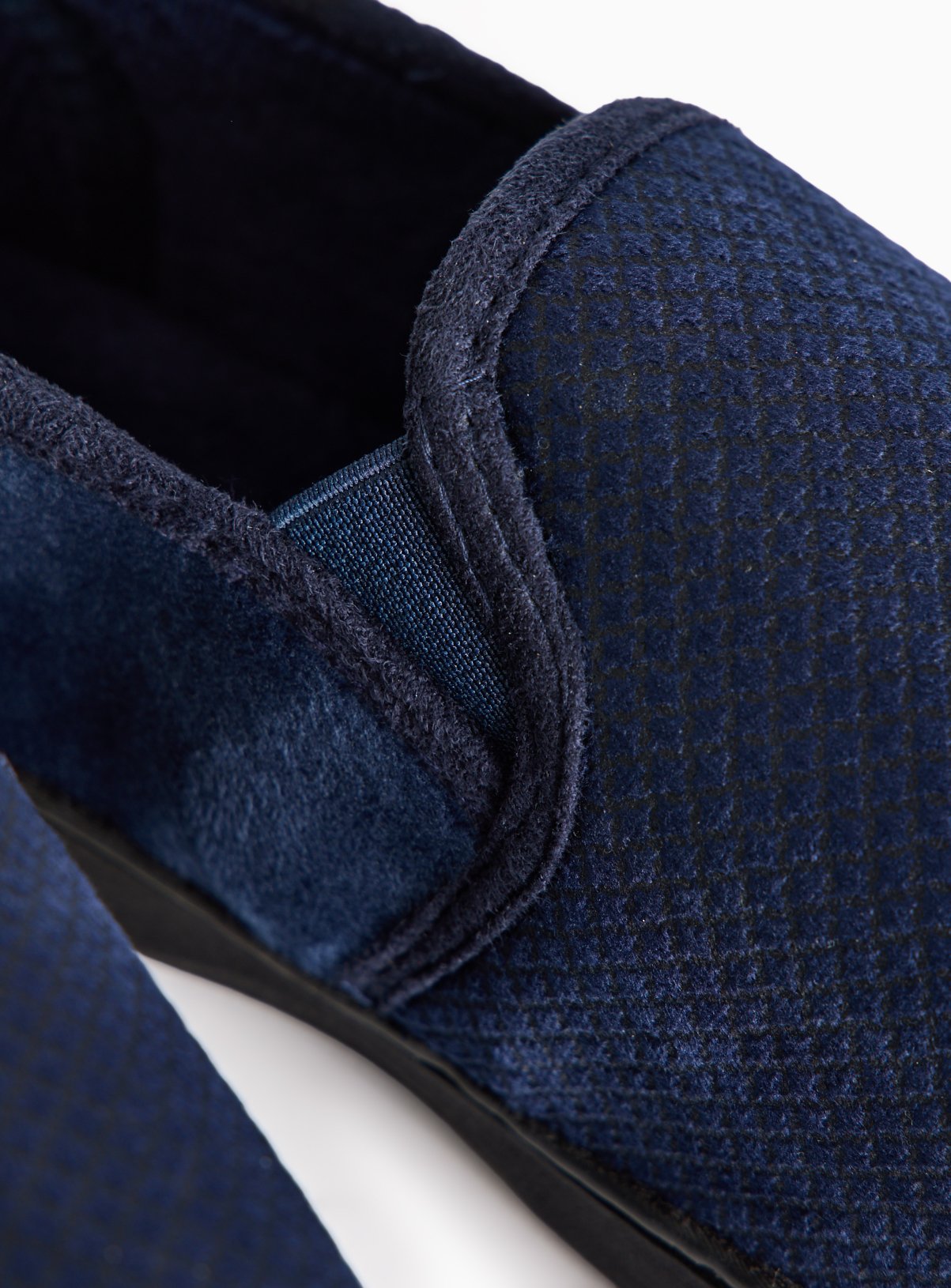 Navy Diagonal Square Full Slippers With Arch Support 8 - Image 4 thumbnail
