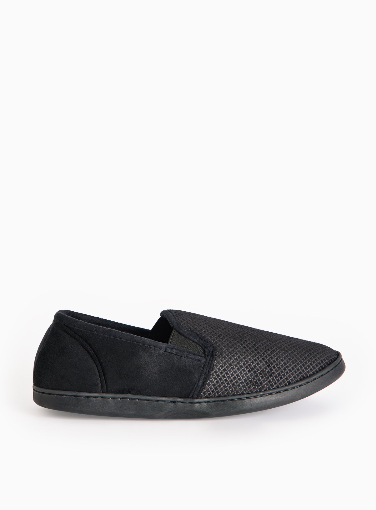 Black Diagonal Square Full Slippers With Arch Support 10 - Image 2 thumbnail