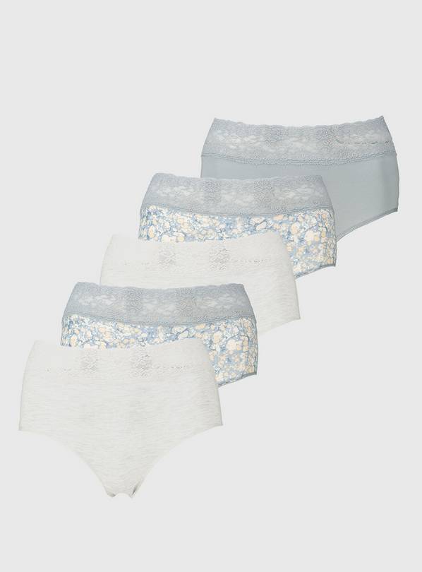 Buy Comfort Lace Floral Full Knickers 5 Pack 26 Knickers Argos