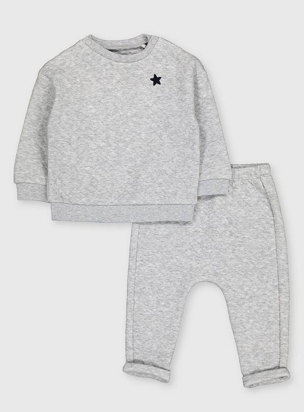 Buy Grey Quilted Sweat Set 36 months Outfits and sets Argos