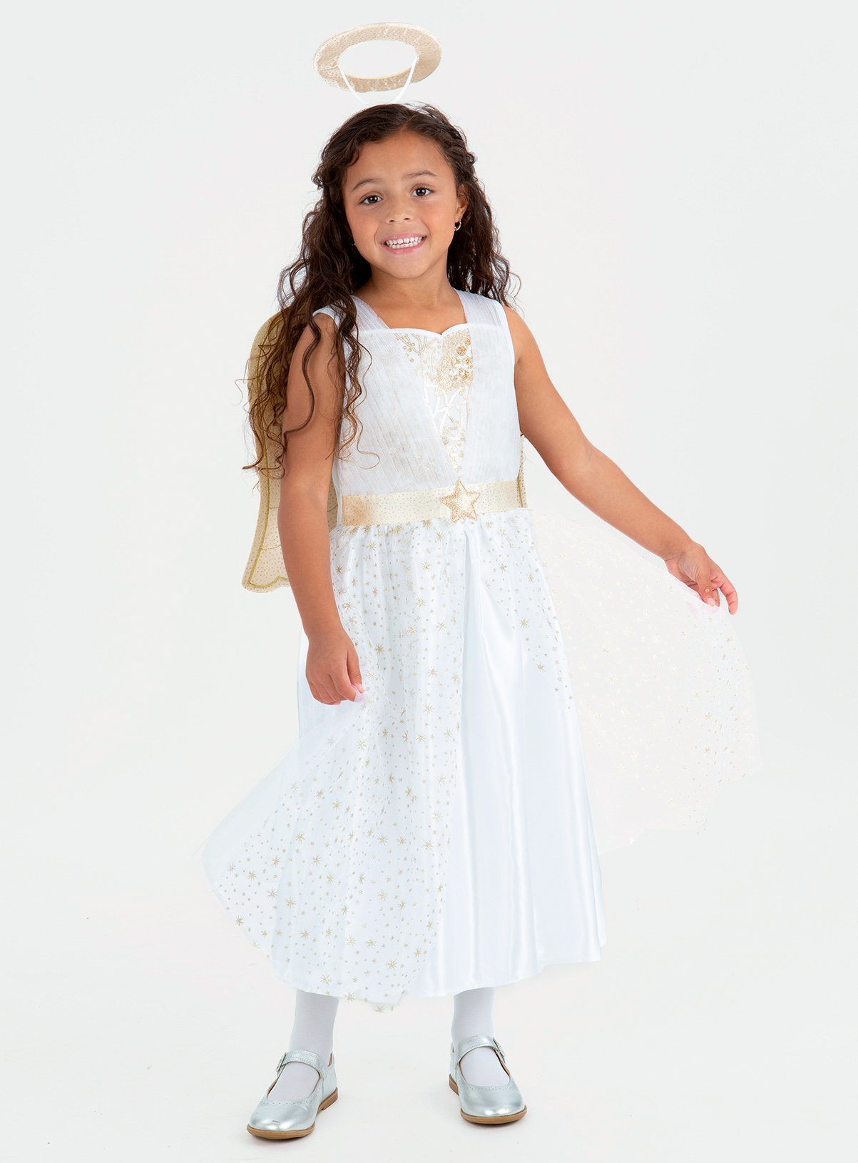 Engelkostüm Für Mädchen Von Wicked Costumes – Inkl. Kleid, Flügel & Heiligenschein – Perfekt Für Weihnachten, Krippenspiel & Fancy Dress