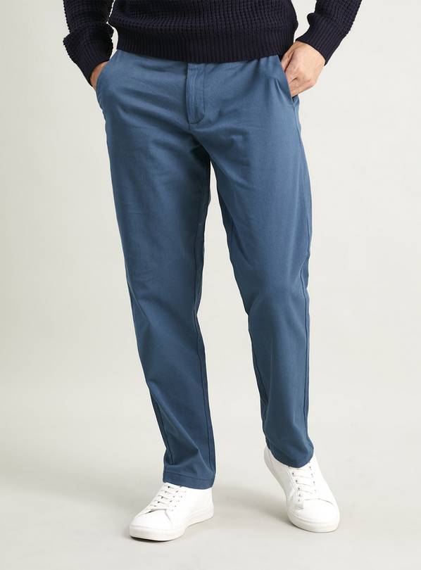 Buy Teal Straight Leg Chino With Stretch - 42S | Trousers | Argos