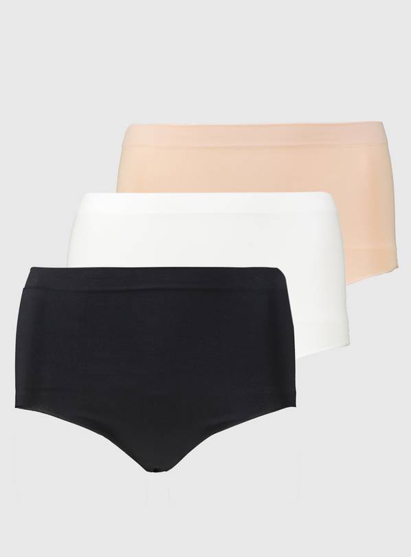Buy Neutral Seamless High Leg Knickers 3 Pack M/L