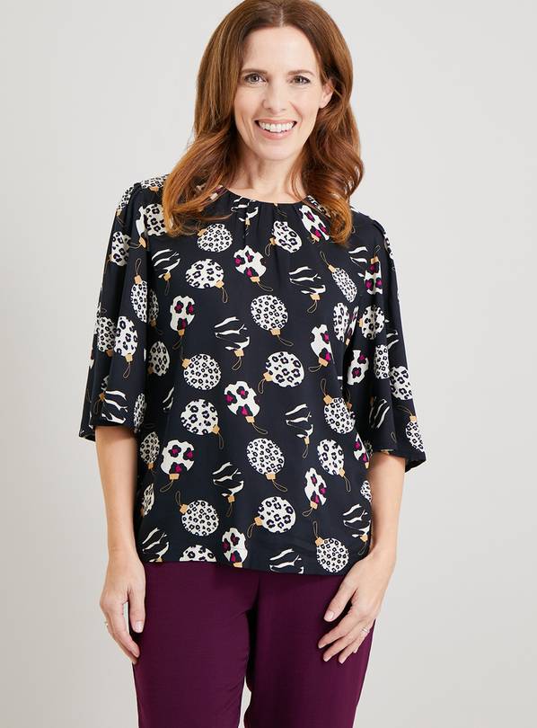 Christmas Baubles Print Top 10