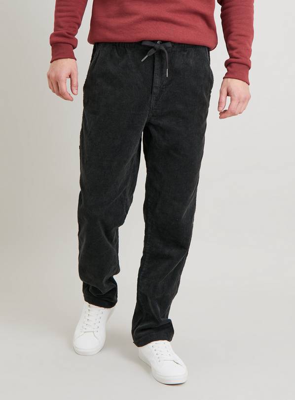 Buy Charcoal Grey Corduroy Smart Joggers 42R Trousers Argos