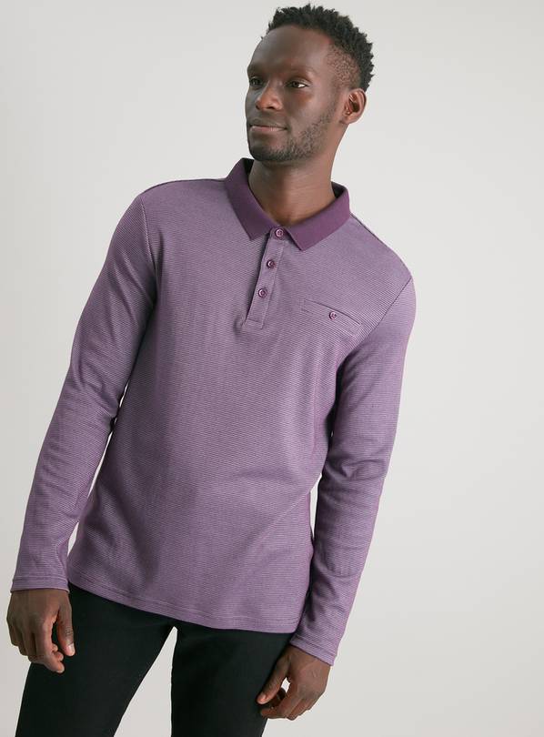 Purple Cross Dye Polo Shirt - XXXXL