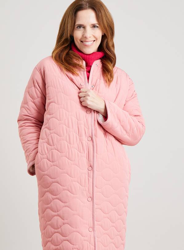 Pink quilted clearance coats