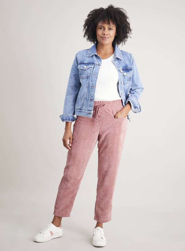 Pink corduroy hot sale mom jeans