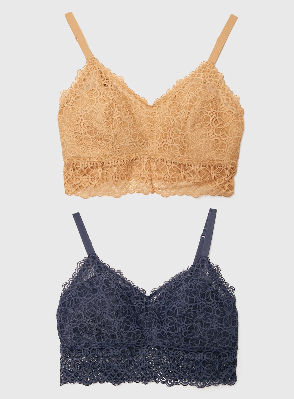 Assorted Recycled Lace Bralette 2 Pack - 14 - Image 1 thumbnail