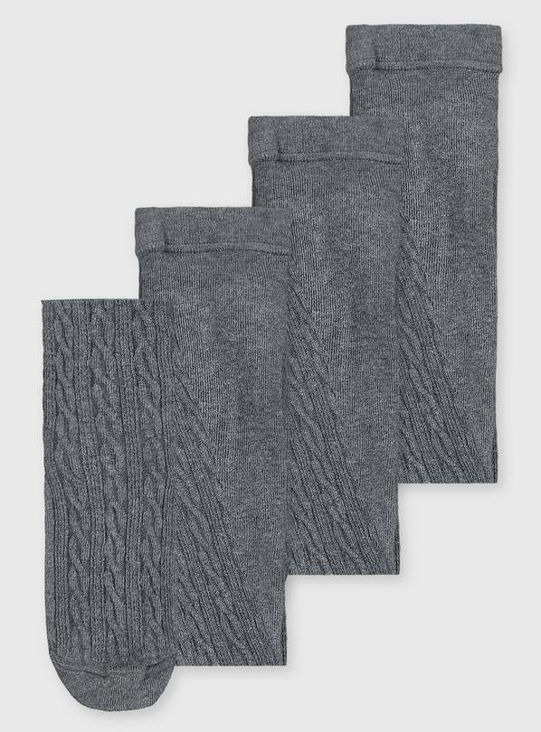 Grey Cable Knit Tights 3 Pack - 2-3 years