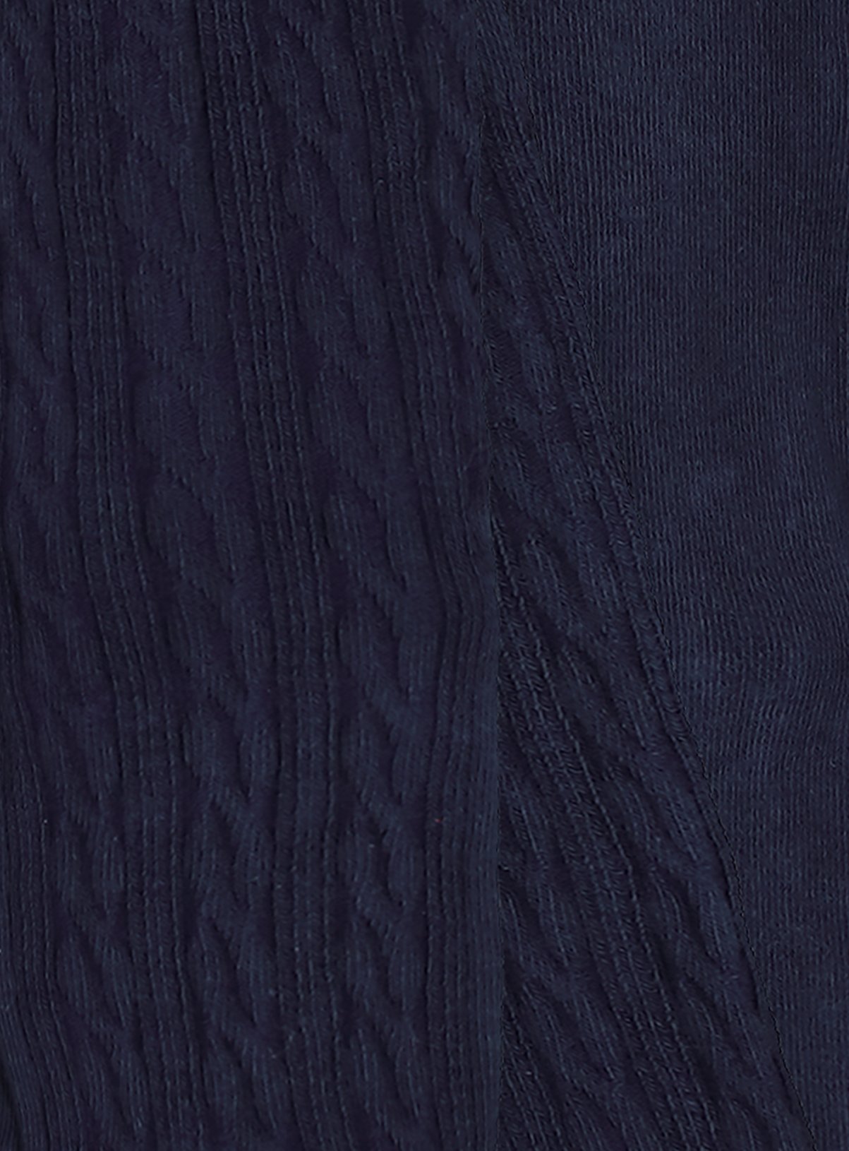 Navy Cable Knit Tights 3 Pack 7-8 years - Image 2 thumbnail
