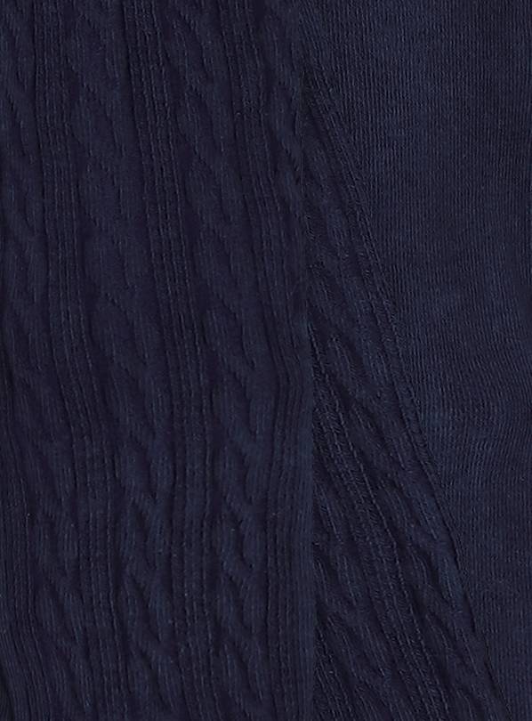 Navy blue hotsell cable knit tights