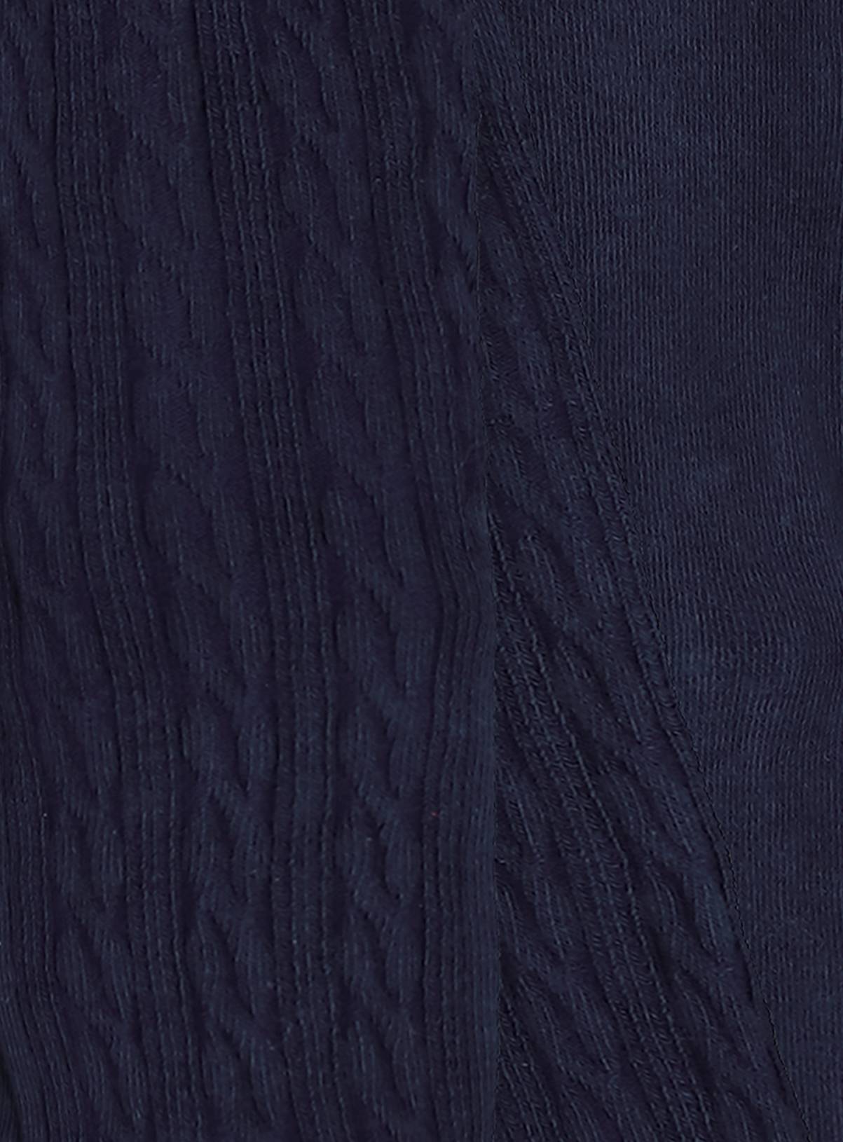Navy Cable Knit Tights 3 Pack 7-8 years - Image 2